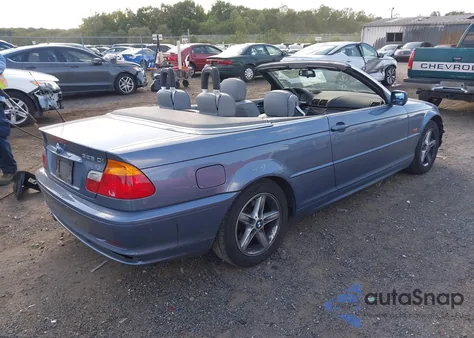 2002 BMW 325Ci из США, поврежденный, VIN WBABS33402JY43399